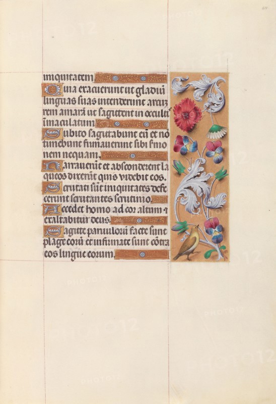 Hours of Queen Isabella the Catholic, Queen of Spain:  Fol. 64r, c. 1500. And associates Master of the First Prayerbook of Maximillian (Flemish, c. 1444-1519). Ink, tempera, and gold on vellum; codex: 22.5 x 15.2 cm (8 7/8 x 6 in.)