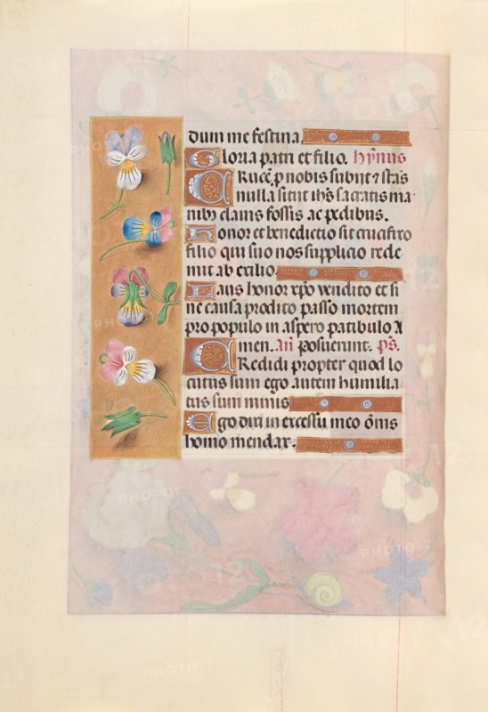 Hours of Queen Isabella the Catholic, Queen of Spain:  Fol. 66v, c. 1495-1500. And associates Master of the First Prayerbook of Maximillian (Flemish, c. 1444-1519). Ink, tempera, and gold on vellum; codex: 22.5 x 15.2 cm (8 7/8 x 6 in.).
