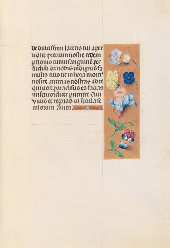 Hours of Queen Isabella the Catholic, Queen of Spain:  Fol. 71r, c. 1495-1500. And associates Master of the First Prayerbook of Maximillian (Flemish, c. 1444-1519). Ink, tempera, and gold on vellum; codex: 22.5 x 15.2 cm (8 7/8 x 6 in.).