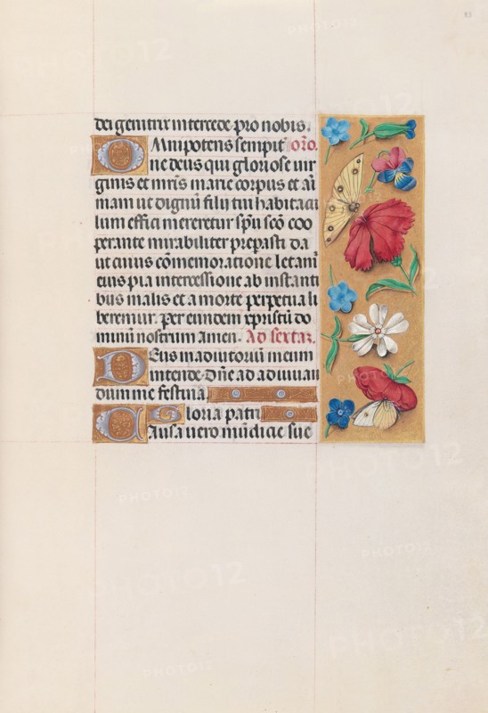 Hours of Queen Isabella the Catholic, Queen of Spain:  Fol. 83r, c. 1500. And associates Master of the First Prayerbook of Maximillian (Flemish, c. 1444-1519). Ink, tempera, and gold on vellum; codex: 22.5 x 15.2 cm (8 7/8 x 6 in.)