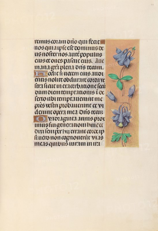 Hours of Queen Isabella the Catholic, Queen of Spain:  Fol. 99r, c. 1495-1500. And associates Master of the First Prayerbook of Maximillian (Flemish, c. 1444-1519). Ink, tempera, and gold on vellum; codex: 22.5 x 15.2 cm (8 7/8 x 6 in.).