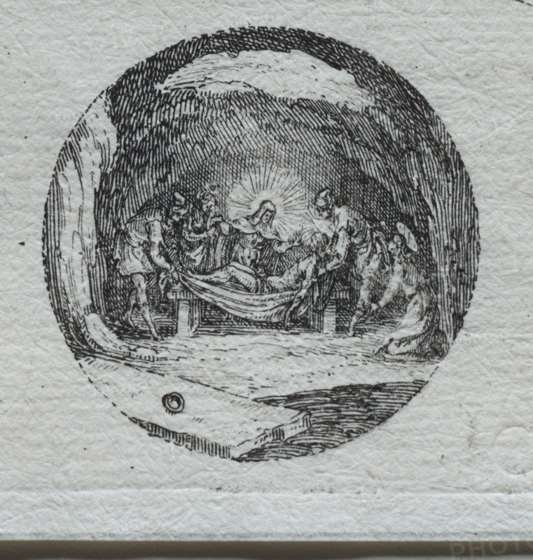 The Mysteries of the Passion:  The Entombment. Jacques Callot (French, 1592-1635). Etching