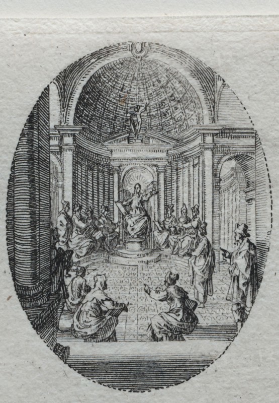 The Mysteries of the Passion:  Christ Disputing with the Doctors. Jacques Callot (French, 1592-1635). Etching