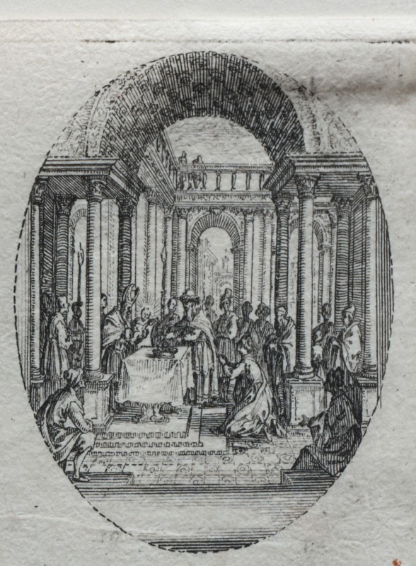 The Mysteries of the Passion:  The Presentation in the Temple. Jacques Callot (French, 1592-1635). Etching
