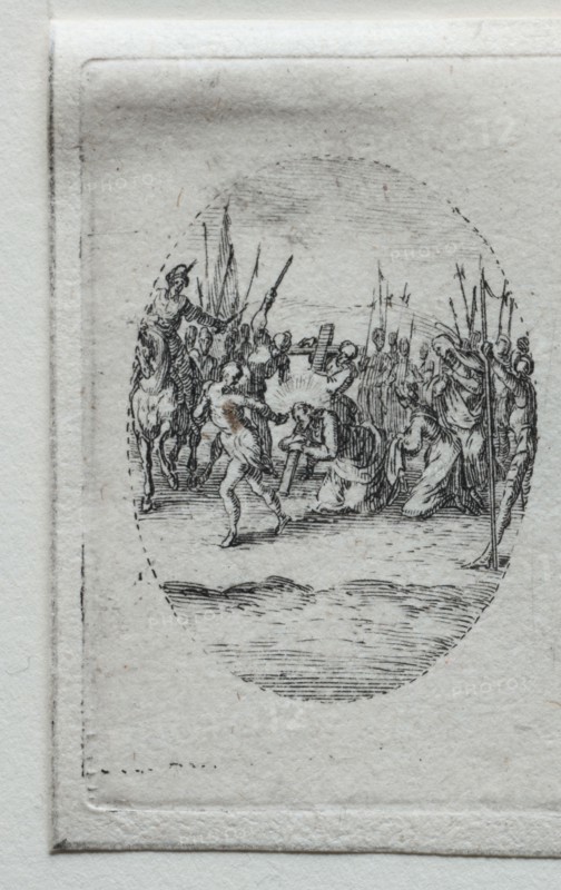 The Mysteries of the Passion:  The Carrying of the Cross. Jacques Callot (French, 1592-1635). Etching