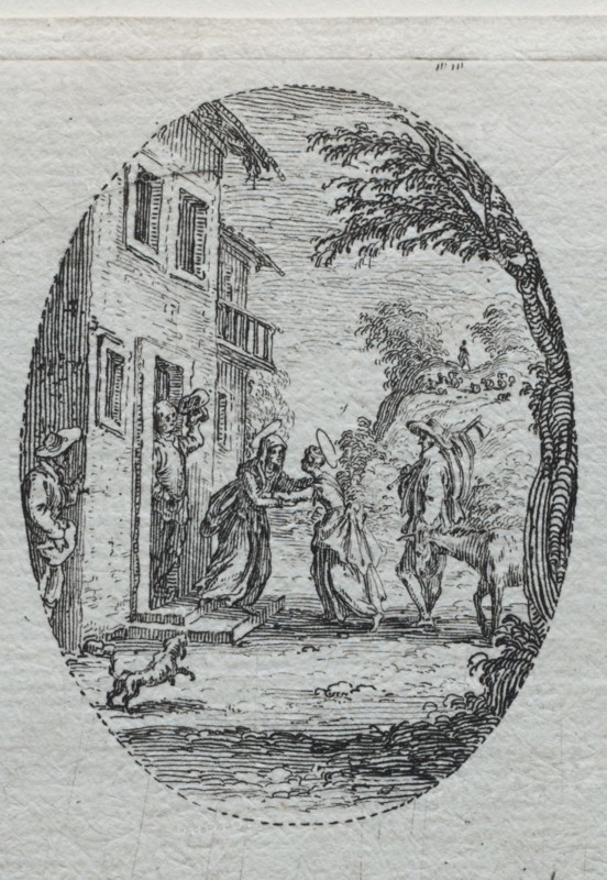 The Mysteries of the Passion:  The Visitation. Jacques Callot (French, 1592-1635). Etching