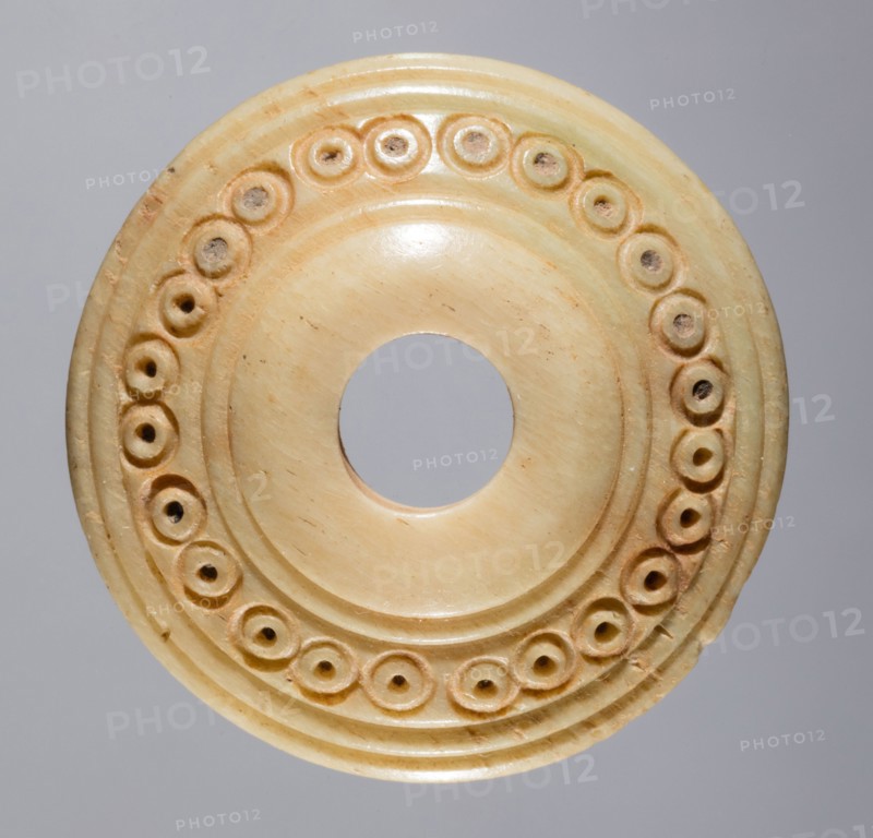 Spindle Whorl, 700s - 900s. Iran, early Islamic period, 8th - 10th century. Bone, incised; overall: 0.5 x 2.7 x 2.7 cm (3/16 x 1 1/16 x 1 1/16 in.)