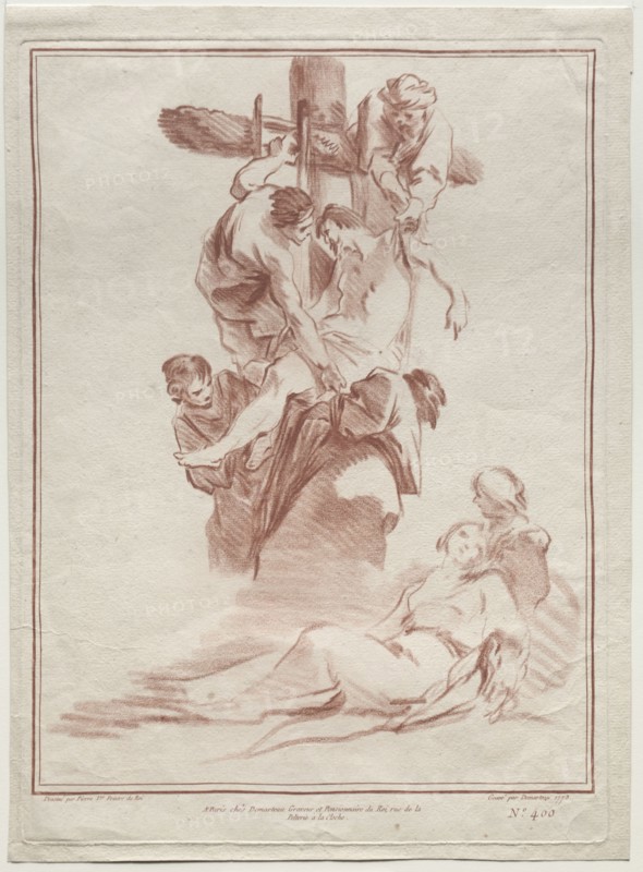 The Descent from the Cross, 1773. Gilles Demarteau (French, 1722-1776). Crayon manner etching