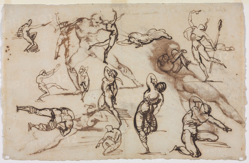 Sheet of Sketches (verso), 1819. Théodore Géricault (French, 1791-1824). Pen and ink;