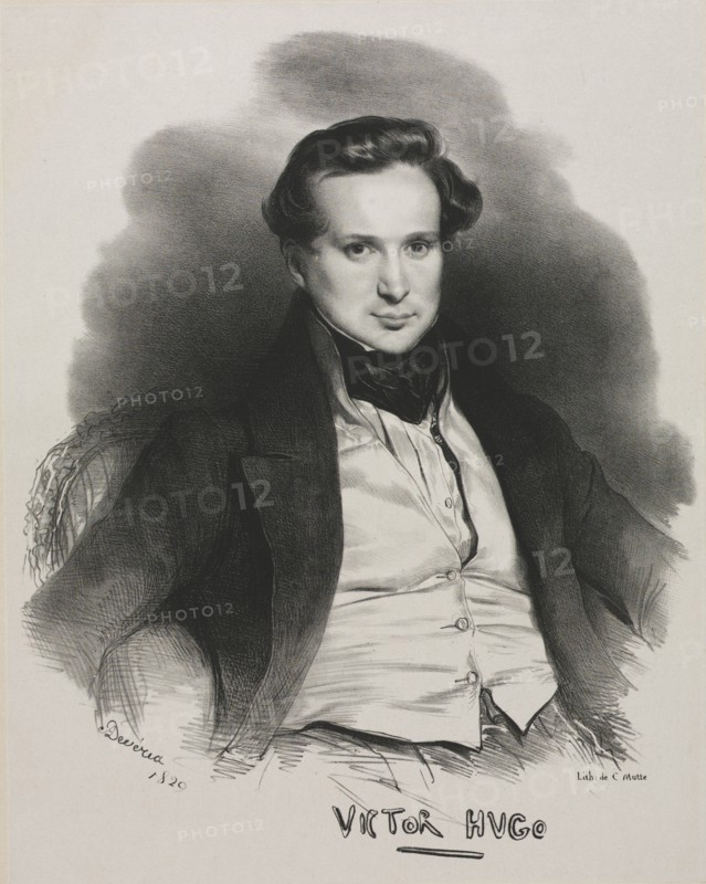 Victor Hugo, 1829. Achille Devéria (French, 1800-1857). Lithograph