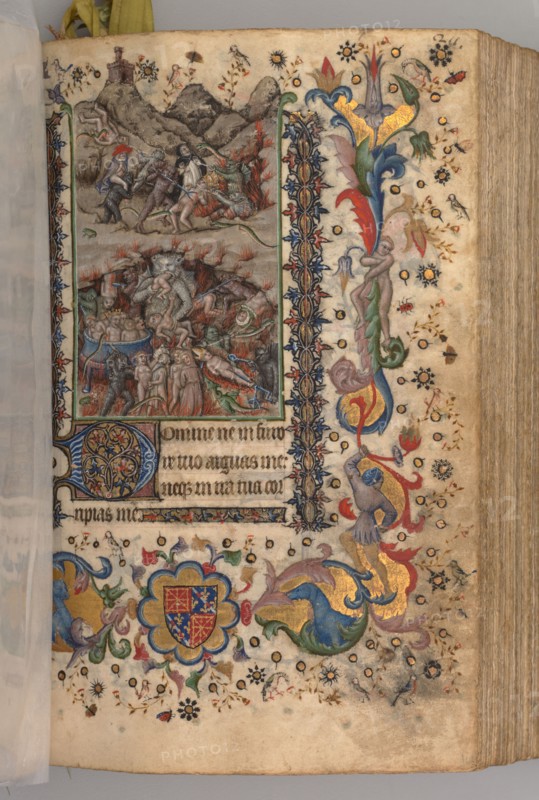 Hours of Charles the Noble, King of Navarre (1361-1425): fol. 101r, Text, c. 1405. Master of the Brussels Initials and Associates (French). Ink, tempera, and gold on vellum; codex: 20.3 x 15.7 x 7 cm (8 x 6 3/16 x 2 3/4 in.)
