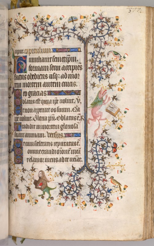Hours of Charles the Noble, King of Navarre (1361-1425): fol. 184r, Text, c. 1405. Master of the Brussels Initials and Associates (French). Ink, tempera, and gold on vellum; codex: 20.3 x 15.7 x 7 cm (8 x 6 3/16 x 2 3/4 in.)