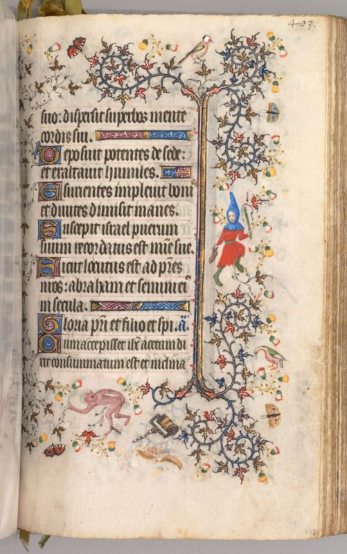 Hours of Charles the Noble, King of Navarre (1361-1425): fol. 196r, Text, c. 1405. Master of the Brussels Initials and Associates (French). Ink, tempera, and gold on vellum; codex: 20.3 x 15.7 x 7 cm (8 x 6 3/16 x 2 3/4 in.).