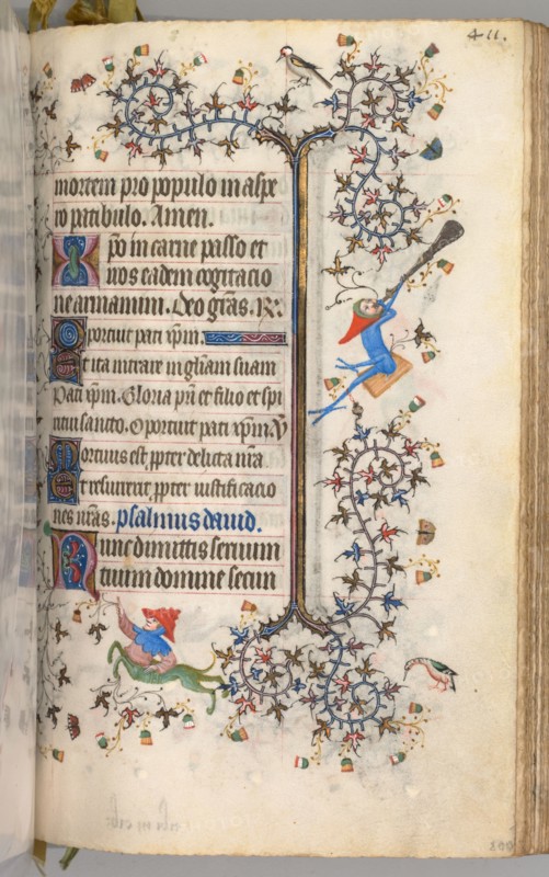 Hours of Charles the Noble, King of Navarre (1361-1425): fol. 200r, Text, c. 1405. Master of the Brussels Initials and Associates (French). Ink, tempera, and gold on vellum; codex: 20.3 x 15.7 x 7 cm (8 x 6 3/16 x 2 3/4 in.).