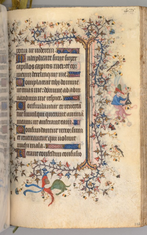 Hours of Charles the Noble, King of Navarre (1361-1425): fol. 232r, Text, c. 1405. Master of the Brussels Initials and Associates (French). Ink, tempera, and gold on vellum; codex: 20.3 x 15.7 x 7 cm (8 x 6 3/16 x 2 3/4 in.).