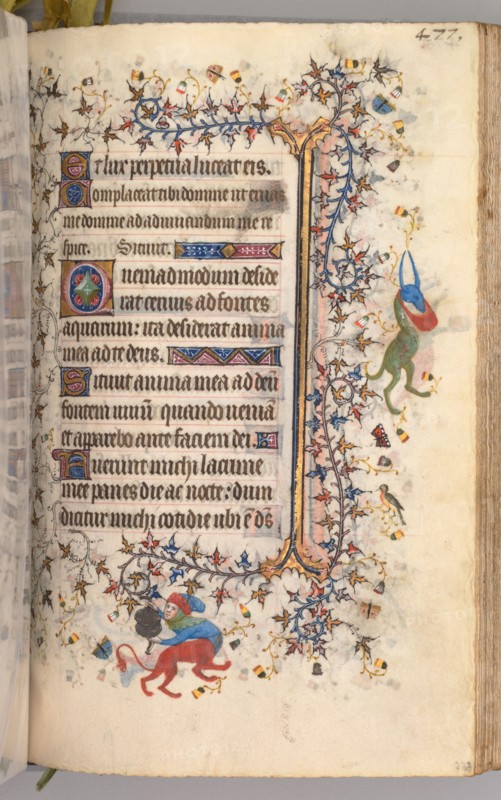 Hours of Charles the Noble, King of Navarre (1361-1425): fol. 233r, Text, c. 1405. Master of the Brussels Initials and Associates (French). Ink, tempera, and gold on vellum; codex: 20.3 x 15.7 x 7 cm (8 x 6 3/16 x 2 3/4 in.)