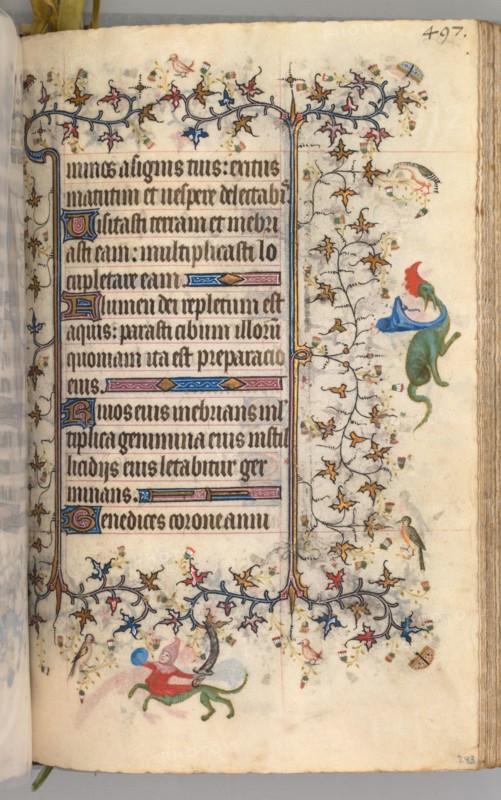 Hours of Charles the Noble, King of Navarre (1361-1425): fol. 243r, Text, c. 1405. Master of the Brussels Initials and Associates (French). Ink, tempera, and gold on vellum; codex: 20.3 x 15.7 x 7 cm (8 x 6 3/16 x 2 3/4 in.)