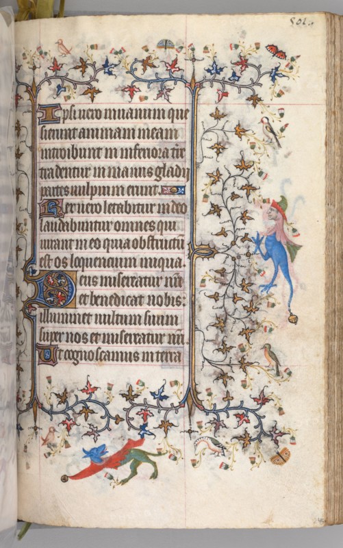 Hours of Charles the Noble, King of Navarre (1361-1425): fol. 245r, Text, c. 1405. Master of the Brussels Initials and Associates (French). Ink, tempera, and gold on vellum; codex: 20.3 x 15.7 x 7 cm (8 x 6 3/16 x 2 3/4 in.)