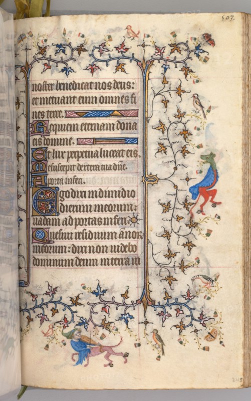 Hours of Charles the Noble, King of Navarre (1361-1425): fol. 246r, Text, c. 1405. Master of the Brussels Initials and Associates (French). Ink, tempera, and gold on vellum; codex: 20.3 x 15.7 x 7 cm (8 x 6 3/16 x 2 3/4 in.).