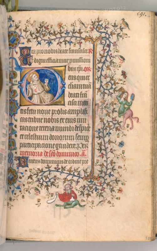 Hours of Charles the Noble, King of Navarre (1361-1425), fol. 290r, St. Francis, c. 1405. Master of the Brussels Initials and Associates (French). Ink, tempera, and gold on vellum; codex: 20.3 x 15.7 x 7 cm (8 x 6 3/16 x 2 3/4 in.)