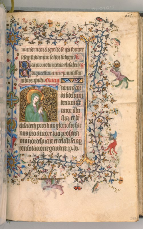 Hours of Charles the Noble, King of Navarre (1361-1425), fol. 297r, St. Elizabeth, c. 1405. Master of the Brussels Initials and Associates (French). Ink, tempera, and gold on vellum; codex: 20.3 x 15.7 x 7 cm (8 x 6 3/16 x 2 3/4 in.)