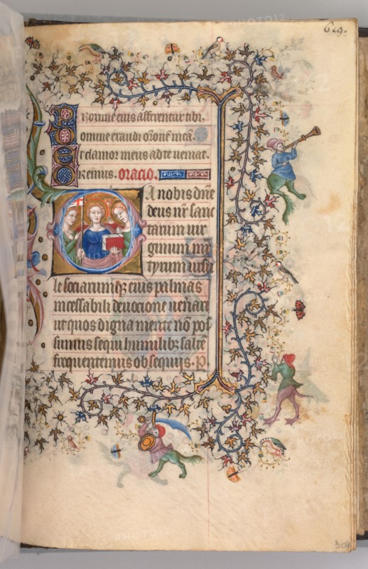 Hours of Charles the Noble, King of Navarre (1361-1425), fol. 303r, The Virgin Martyrs, c. 1405. Master of the Brussels Initials and Associates (French). Ink, tempera, and gold on vellum; codex: 20.3 x 15.7 x 7 cm (8 x 6 3/16 x 2 3/4 in.).