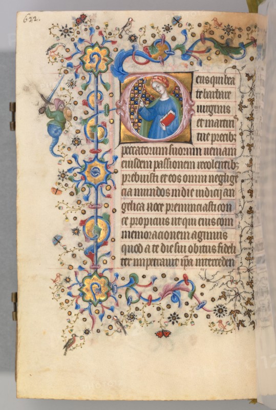 Hours of Charles the Noble, King of Navarre (1361-1425), fol. 305v, St. Martha, c. 1405. Master of the Brussels Initials and Associates (French). Ink, tempera, and gold on vellum; codex: 20.3 x 15.7 x 7 cm (8 x 6 3/16 x 2 3/4 in.)