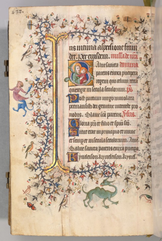 Hours of Charles the Noble, King of Navarre (1361-1425), fol. 313v, Virgin and Child, c. 1405. Master of the Brussels Initials and Associates (French). Ink, tempera, and gold on vellum; codex: 20.3 x 15.7 x 7 cm (8 x 6 3/16 x 2 3/4 in.)