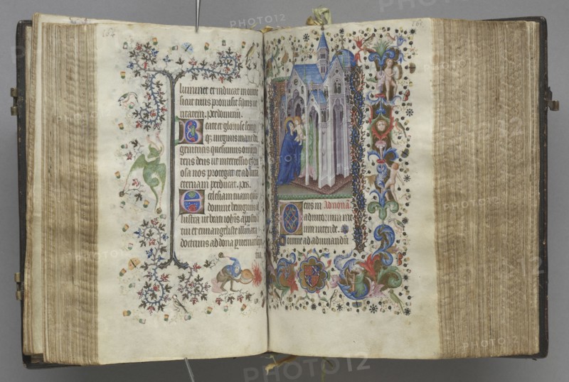 Hours of Charles the Noble, King of Navarre (1361-1425): fol. 82v, Text, c. 1405. Master of the Brussels Initials and Associates (French). Ink, tempera, and gold on vellum; codex: 20.3 x 15.7 x 7 cm (8 x 6 3/16 x 2 3/4 in.)