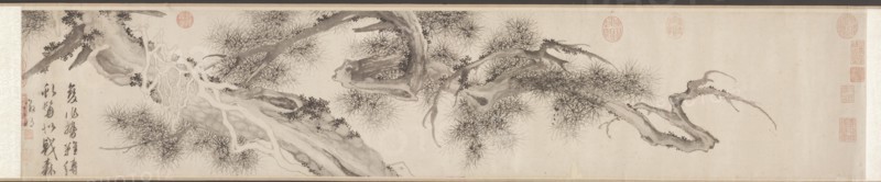 Old Pine Tree, late 1530s. Wen Zhengming (Chinese, 1470-1559). Handscroll, ink on paper; overall: 29.8 cm (11 3/4 in.); painting only: 27.3 x 138.8 cm (10 3/4 x 54 5/8 in.).