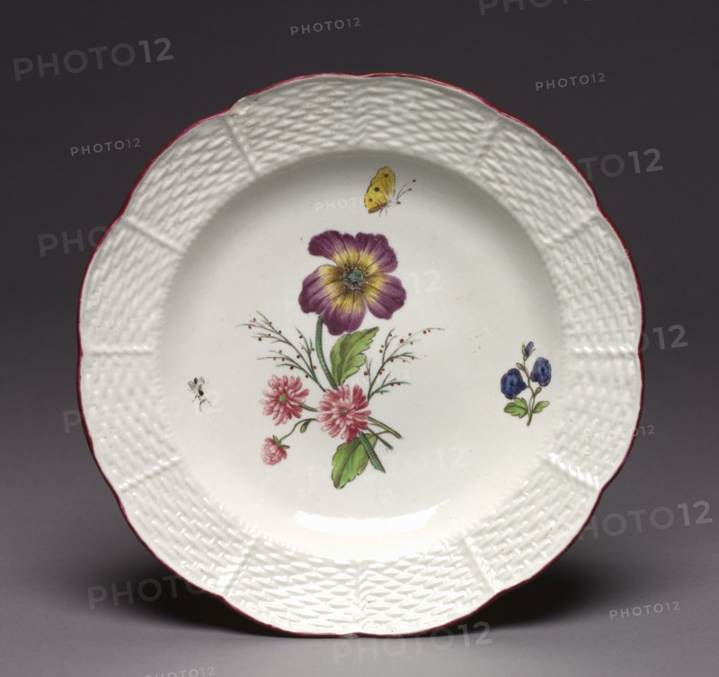 Plate (Assiette), c. 1757-60. Chantilly Porcelain Factory (French). Soft-paste porcelain with enamel decoration; diameter: 23.9 cm (9 7/16 in.).