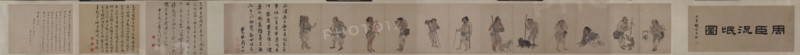 Beggars and Street Characters, 1516. Zhou Chen (Chinese, c. 1450-c. 1536). Handscroll, ink and light color on paper; overall: 31.9 x 244.5 cm (12 9/16 x 96 1/4 in.).