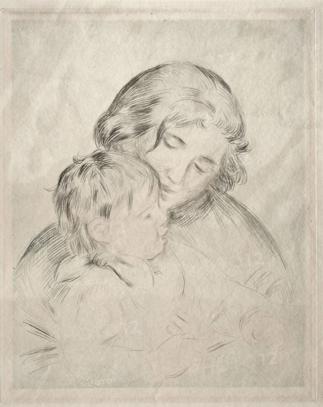 Mother and Child, 1896. Pierre-Auguste Renoir (French, 1841-1919). Etching