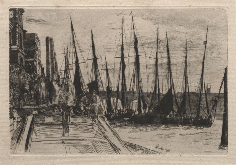 Billingsgate, 1859. James McNeill Whistler (American, 1834-1903). Etching