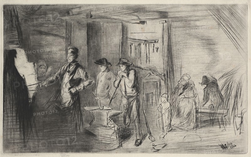 The Forge, 1862. James McNeill Whistler (American, 1834-1903). Etching and drypoint