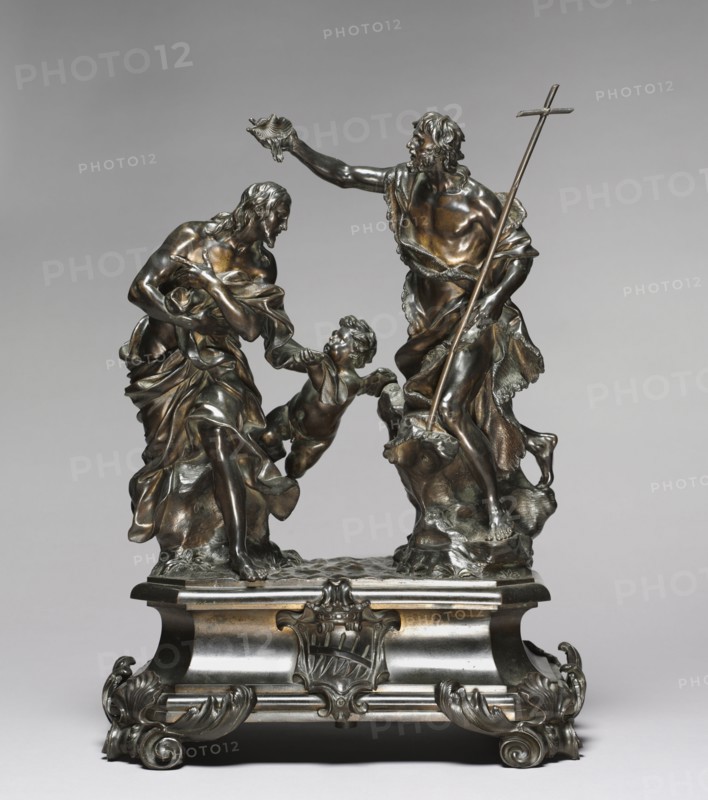 Baptism of Christ, designed 1645-1646, probably made 1650-1655. Alessandro Algardi (Italian, 1598-1654). Bronze; overall: 62.5 x 46.8 x 33.4 cm (24 5/8 x 18 7/16 x 13 1/8 in.).