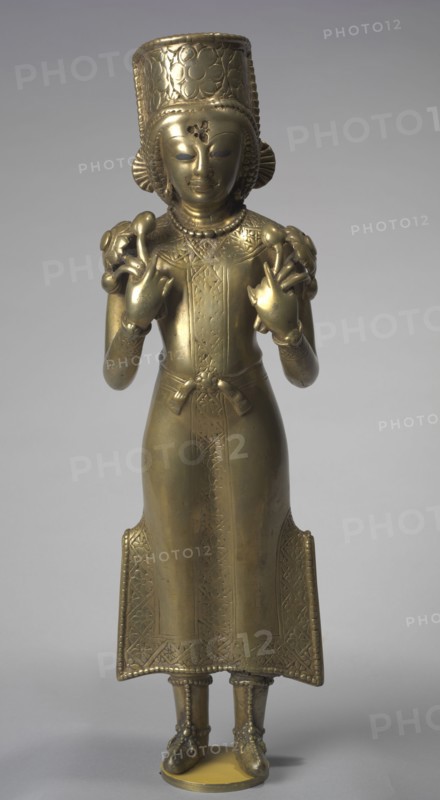 Surya, the Sun God, early 8th Century. India, Kashmir, early 8th Century. Brass; overall: 50.4 cm (19 13/16 in.).