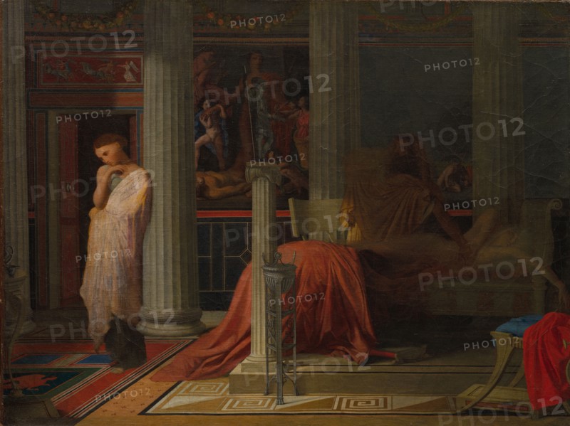 Antiochus and Stratonice, c. 1838. Jean-Auguste-Dominique Ingres (French, 1780-1867). Oil on linen; framed: 74.5 x 91.5 x 11 cm (29 5/16 x 36 x 4 5/16 in.); unframed: 48.1 x 63.9 cm (18 15/16 x 25 3/16 in.).