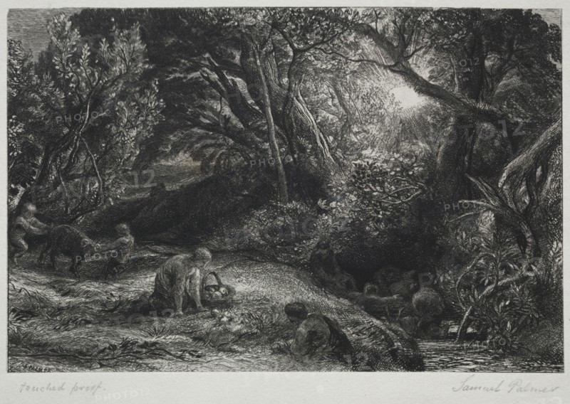 The Morning of Life, 1860-1861. Samuel Palmer (British, 1805-1881). Etching