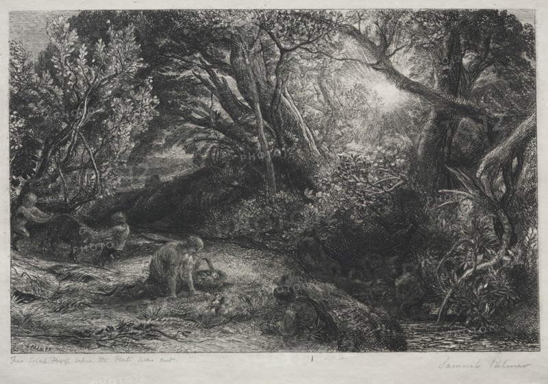 The Morning of Life, 1860-1861. Samuel Palmer (British, 1805-1881). Etching