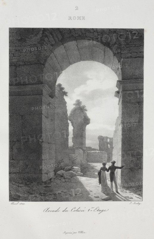 Voyage en Italie en 1822, 1833. Jean-Baptiste Isabey (French, 1767-1855). Lithograph