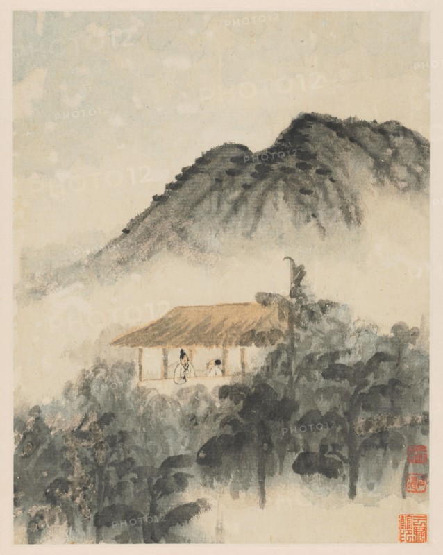 Reminiscences of Qinhuai River, 1642-1707. Shitao (Chinese, 1642-1707). Album leaf, ink and color on Song paper; image: 25.5 x 20.2 cm (10 1/16 x 7 15/16 in.); overall: 33 x 24.3 cm (13 x 9 9/16 in.).