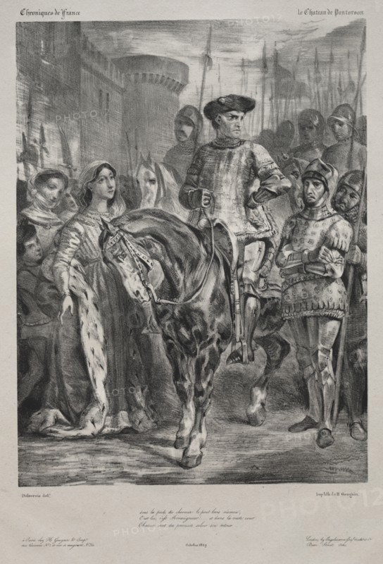 Duguesclin, 1829. Eugène Delacroix (French, 1798-1863). Lithograph with chine collé; sheet: 48 x 34.7 cm (18 7/8 x 13 11/16 in.); image: 27.2 x 20.4 cm (10 11/16 x 8 1/16 in.).