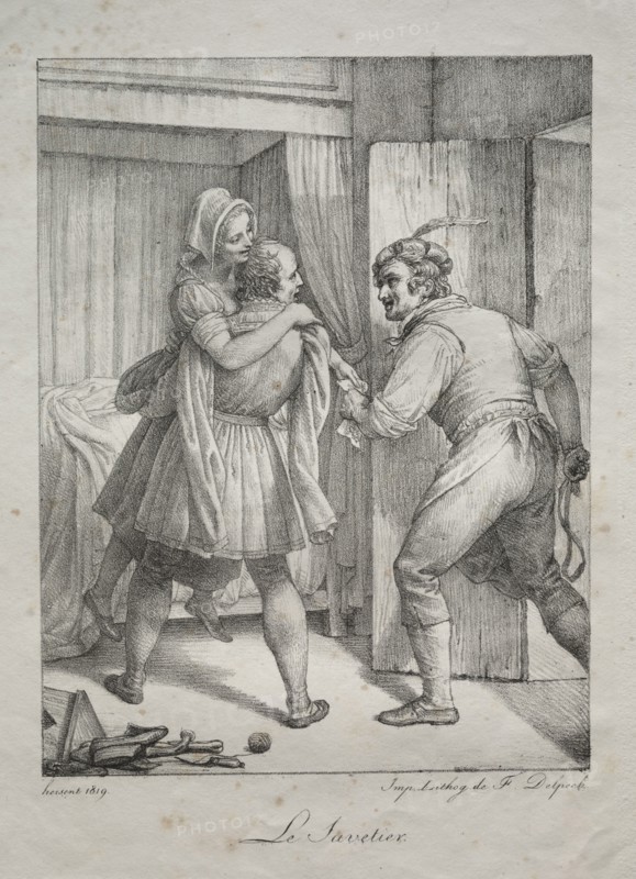 The Cobbler, 1820. Louis Hersent (French, 1777-1860). Lithograph