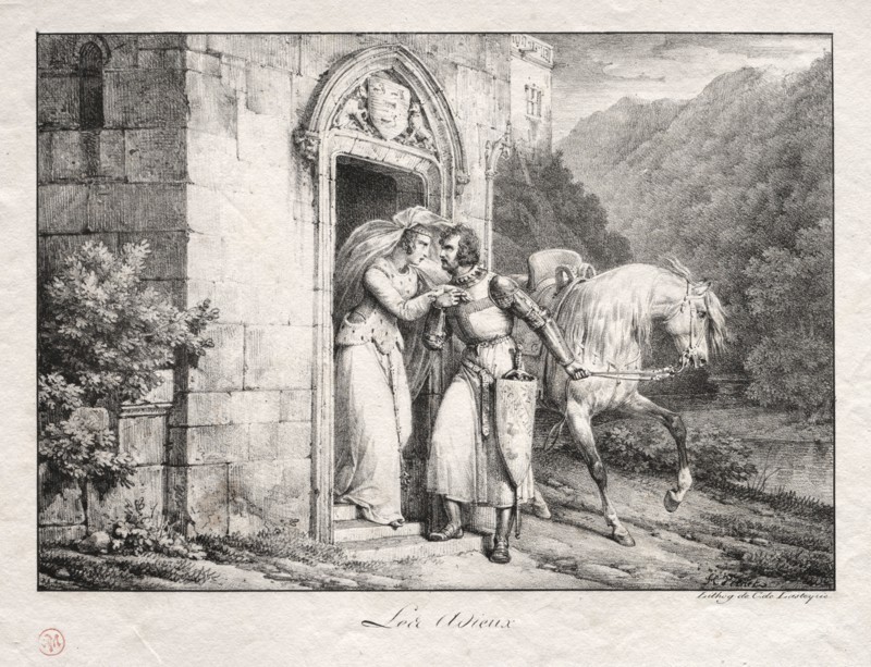 The Farewells. Horace Vernet (French, 1789-1863). Lithograph