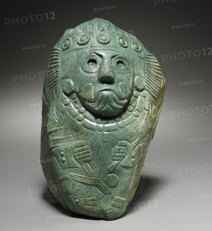 Tlaloc, c. 1200-1519. Central Mexico, Aztec, 13th-16th century. Stone; overall: 29 x 19.5 x 13.5 cm (11 7/16 x 7 11/16 x 5 5/16 in.).