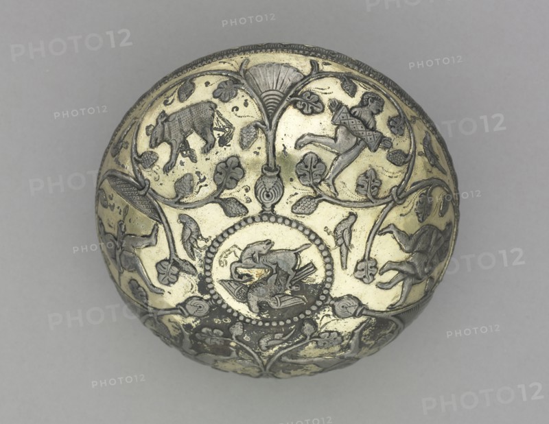 Bowl, 500-700. Iran, Sasanian, 6th-8th century. Silver; overall: 5 x 13.4 cm (1 15/16 x 5 1/4 in.).