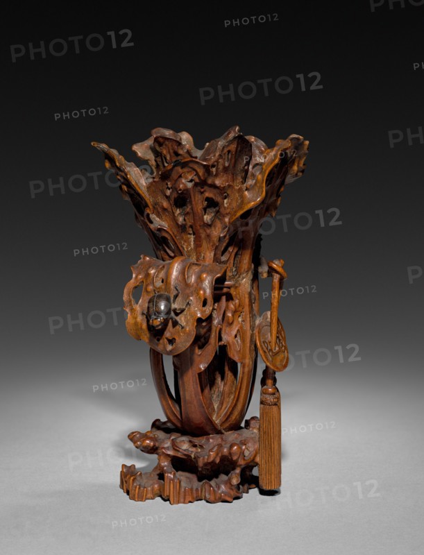 Cabbage and Beetle, mid 18th Century. China, Qing dynasty (1644-1912), Qianlong reign (1735-1795) or earlier. Carved wood; overall: 13.9 cm (5 1/2 in.).