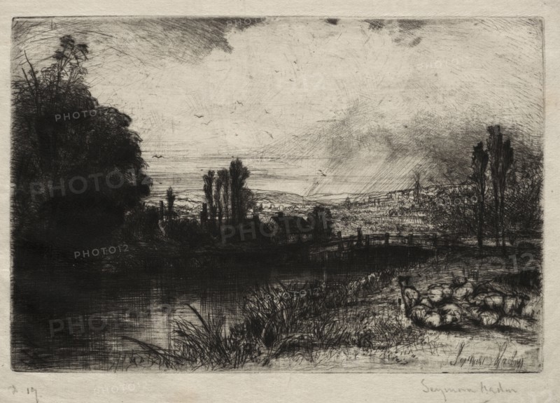 On the Test, 1859. Francis Seymour Haden (British, 1818-1910). Etching and drypoint; sheet: 19.8 x 27.9 cm (7 13/16 x 11 in.); platemark: 14.9 x 22.5 cm (5 7/8 x 8 7/8 in.).