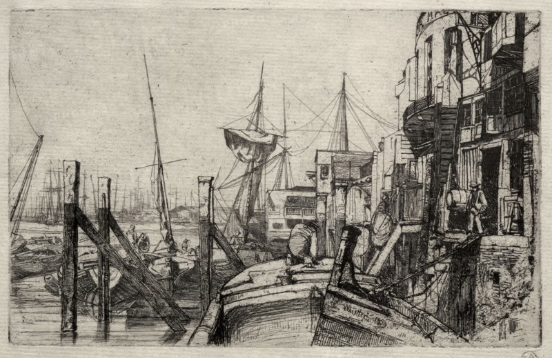 The Limehouse, 1871. James McNeill Whistler (American, 1834-1903). Etching; sheet: 33.3 x 22.2 cm (13 1/8 x 8 3/4 in.); platemark: 20 x 12.7 cm (7 7/8 x 5 in.).